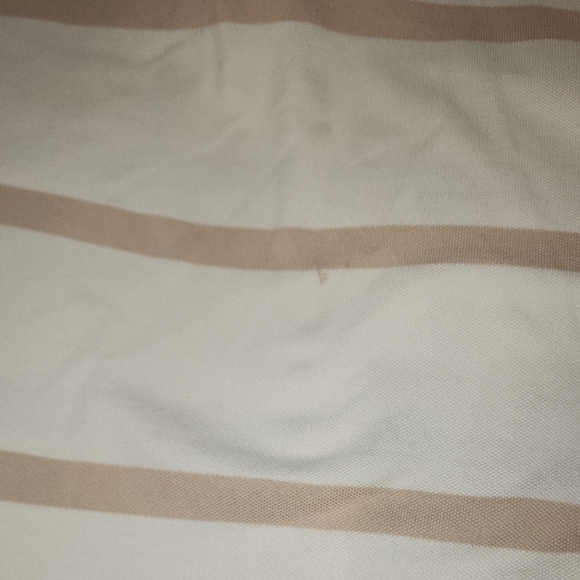 Tommy Hilfiger Cream and Tan Striped Polo Shirt - Picture 5 of 5